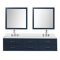 Castor 80 in W x 22 in D Blue Double Bath Vanity