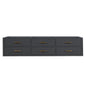 Castor 80 in W x 22 in D Black Double Bath Vanity