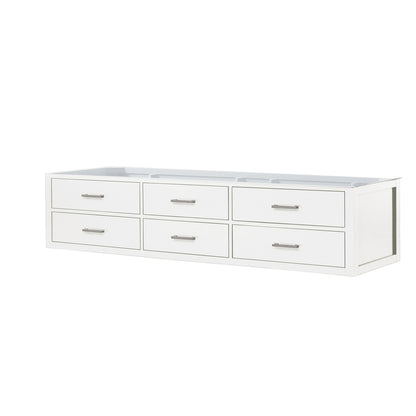 Castor 84 in W x 22 in D White Double Bath Vanity