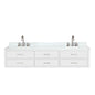 Castor 84 in W x 22 in D White Double Bath Vanity