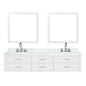 Castor 84 in W x 22 in D White Double Bath Vanity