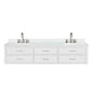 Castor 84 in W x 22 in D White Double Bath Vanity