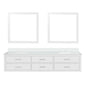 Castor 84 in W x 22 in D White Double Bath Vanity