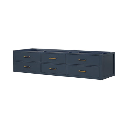 Castor 84 in W x 22 in D Blue Double Bath Vanity