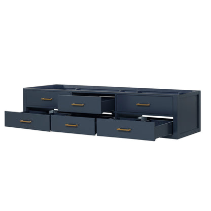 Castor 84 in W x 22 in D Blue Double Bath Vanity