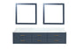 Castor 84 in W x 22 in D Blue Double Bath Vanity