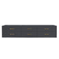 Castor 84 in W x 22 in D Black Double Bath Vanity