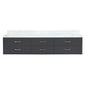 Castor 84 in W x 22 in D Black Double Bath Vanity