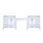 Coraline 102 in W x 22 in D White Double Bath Vanity