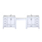 Coraline 102 in W x 22 in D White Double Bath Vanity