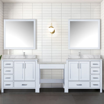 Coraline 102 in W x 22 in D White Double Bath Vanity