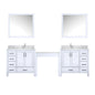 Coraline 102 in W x 22 in D White Double Bath Vanity