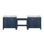 Coraline 102 in W x 22 in D Navy Blue Double Bath Vanity