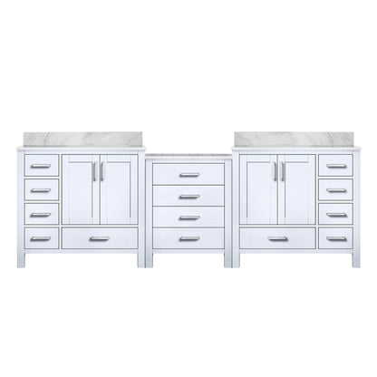 Coraline 92 in W x 22 in D White Double Bath Vanity