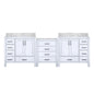 Coraline 92 in W x 22 in D White Double Bath Vanity