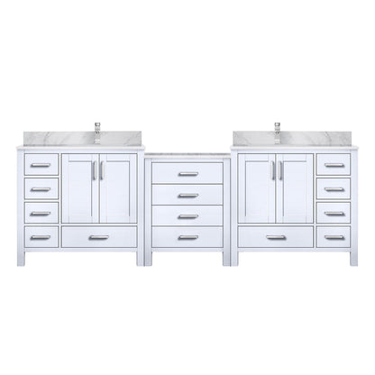 Coraline 92 in W x 22 in D White Double Bath Vanity