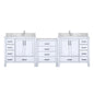 Coraline 92 in W x 22 in D White Double Bath Vanity