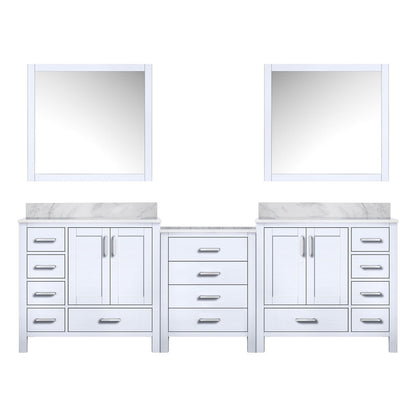 Coraline 92 in W x 22 in D White Double Bath Vanity
