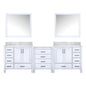 Coraline 92 in W x 22 in D White Double Bath Vanity