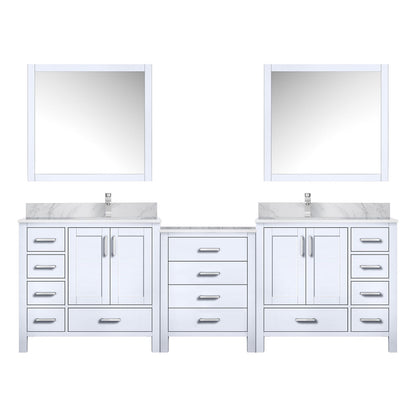 Coraline 92 in W x 22 in D White Double Bath Vanity