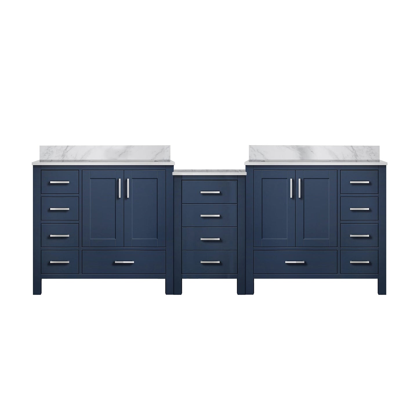 Coraline 92 in W x 22 in D Navy Blue Double Bath Vanity