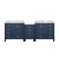 Coraline 92 in W x 22 in D Navy Blue Double Bath Vanity