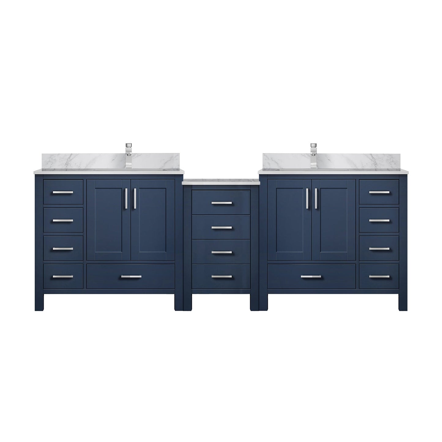 Coraline 92 in W x 22 in D Navy Blue Double Bath Vanity