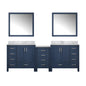 Coraline 92 in W x 22 in D Navy Blue Double Bath Vanity