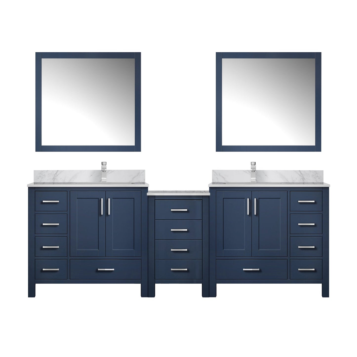 Coraline 92 in W x 22 in D Navy Blue Double Bath Vanity
