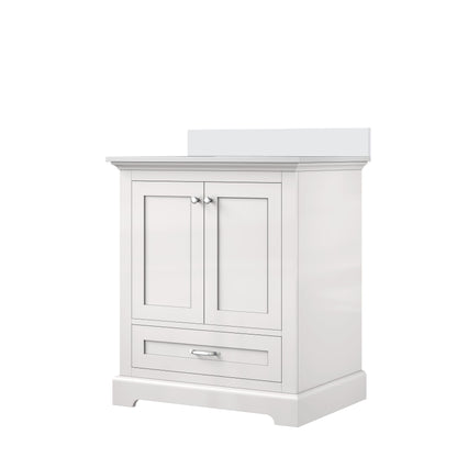 Dukes 30 in. W x 22 in. D White Single Bath Vanity and Cultured Marble Top