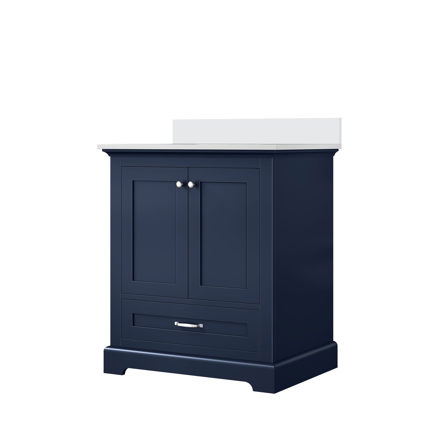 Dukes 30 in. W x 22 in. D Navy Blue Single Bath Vanity and Cultured Marble Top