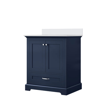 Dukes 30 in. W x 22 in. D Navy Blue Single Bath Vanity and Cultured Marble Top