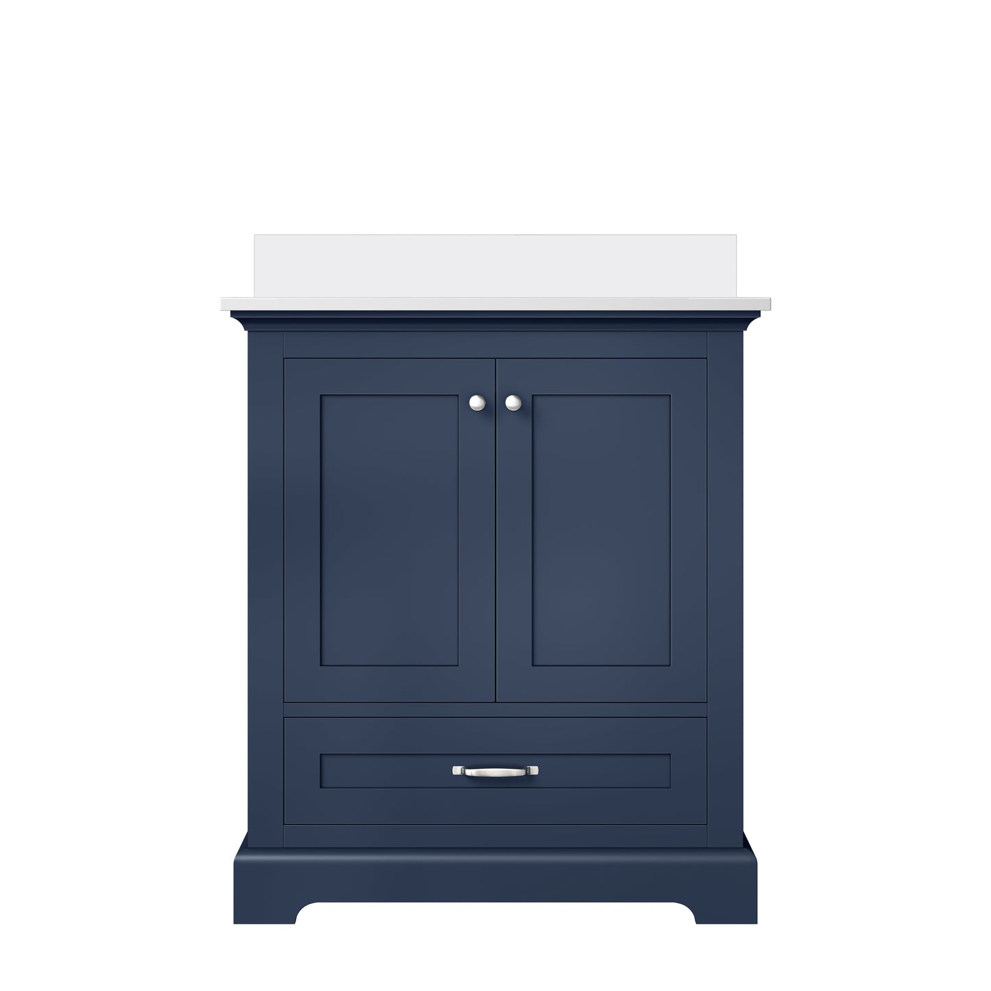 Dukes 30 in. W x 22 in. D Navy Blue Single Bath Vanity and Cultured Marble Top