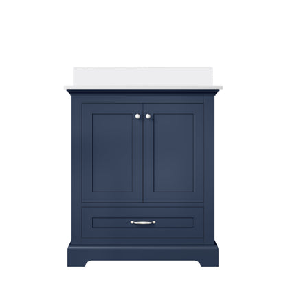 Dukes 30 in. W x 22 in. D Navy Blue Single Bath Vanity and Cultured Marble Top