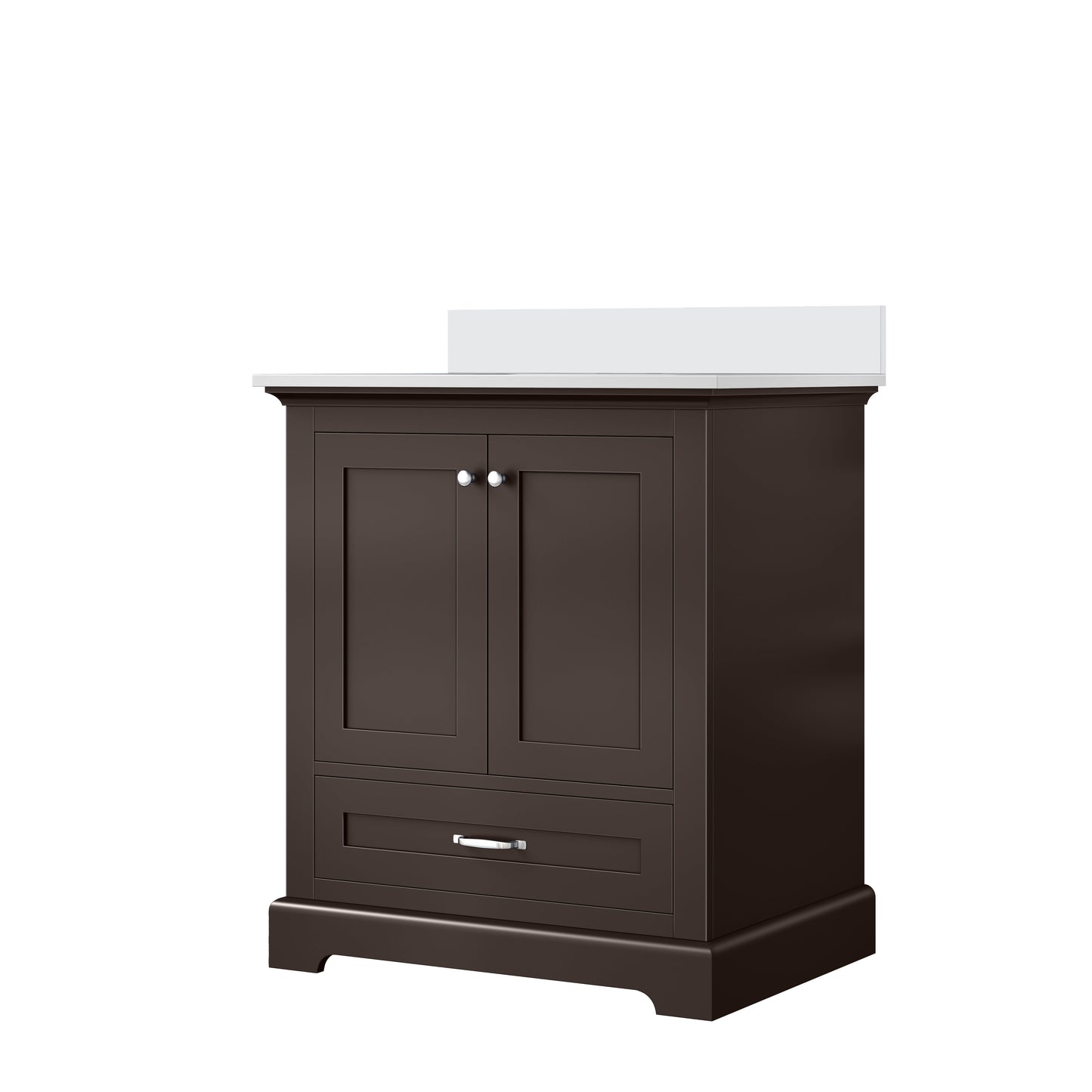 Dukes 30 in. W x 22 in. D Espresso Single Bath Vanity and Cultured Marble Top