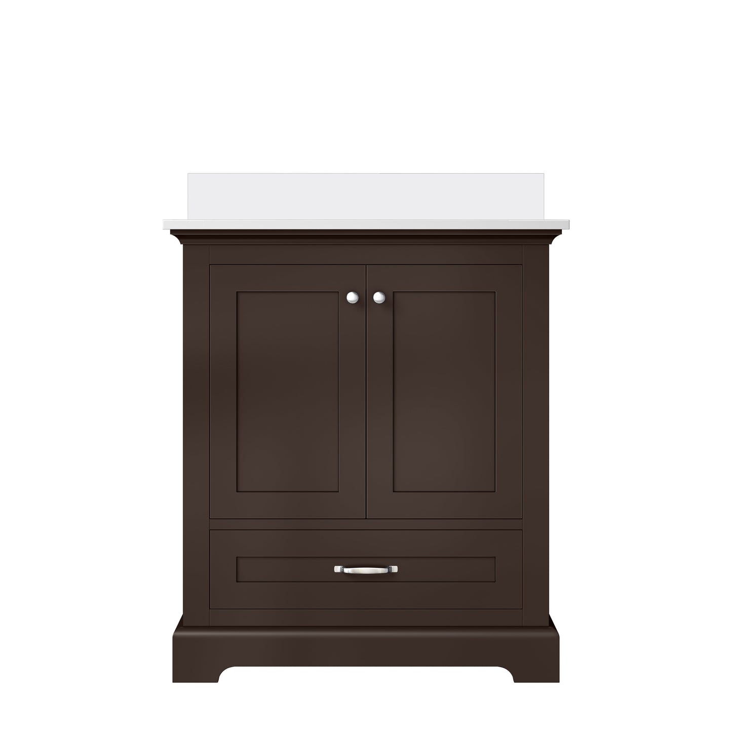 Dukes 30 in. W x 22 in. D Espresso Single Bath Vanity and Cultured Marble Top