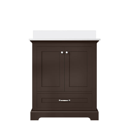 Dukes 30 in. W x 22 in. D Espresso Single Bath Vanity and Cultured Marble Top