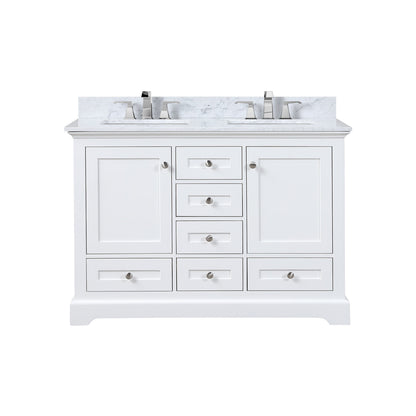 Dukes 48 in. W x 22 in. D White Double Bath Vanity