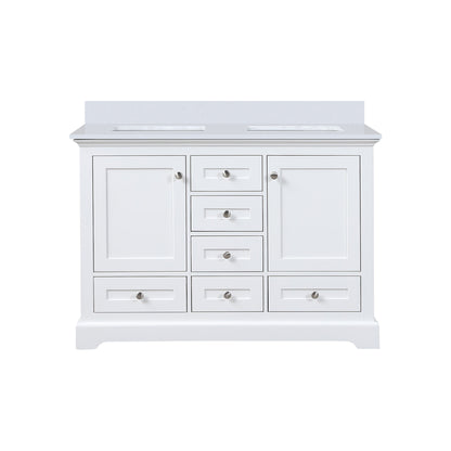 Dukes 48 in. W x 22 in. D White Double Bath Vanity