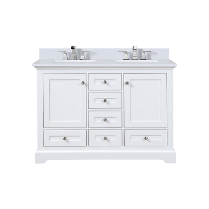 Dukes 48 in. W x 22 in. D White Double Bath Vanity