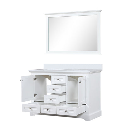Dukes 48 in. W x 22 in. D White Double Bath Vanity