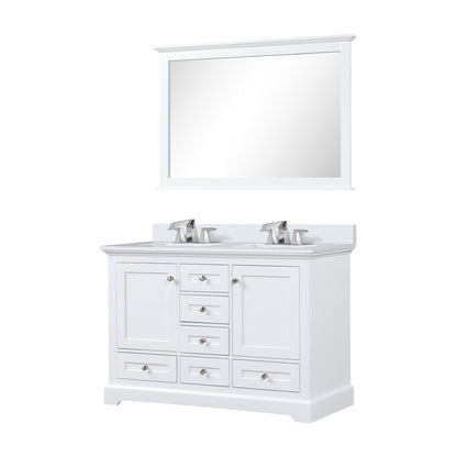 Dukes 48 in. W x 22 in. D White Double Bath Vanity