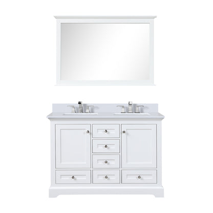 Dukes 48 in. W x 22 in. D White Double Bath Vanity