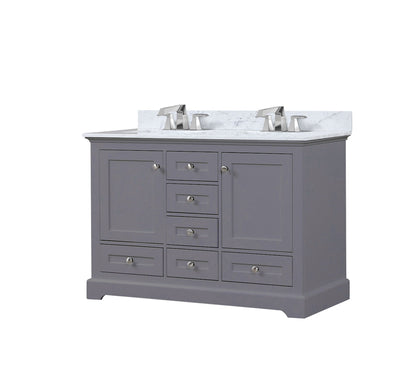 Dukes 48 in. W x 22 in. D Dark Grey Double Bath Vanity