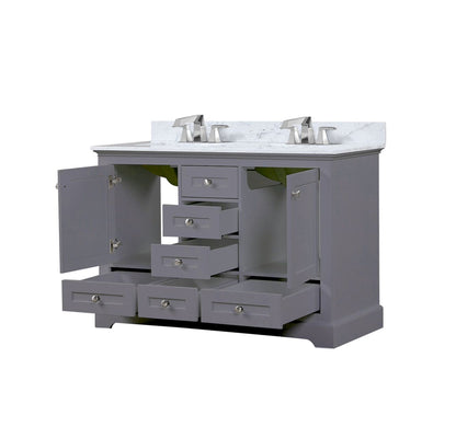 Dukes 48 in. W x 22 in. D Dark Grey Double Bath Vanity