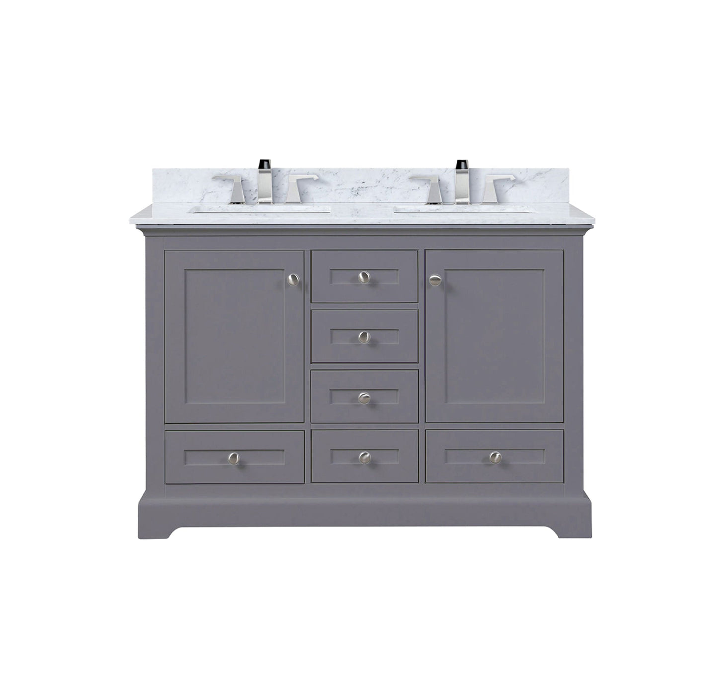 Dukes 48 in. W x 22 in. D Dark Grey Double Bath Vanity