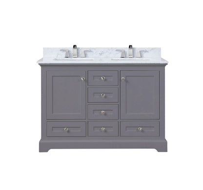Dukes 48 in. W x 22 in. D Dark Grey Double Bath Vanity