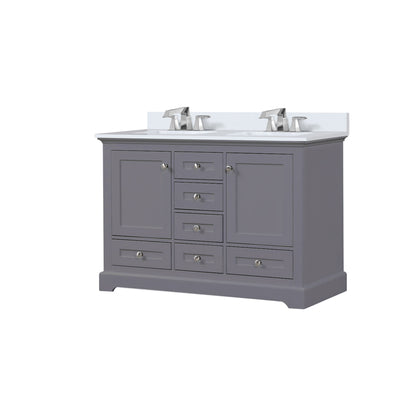 Dukes 48 in. W x 22 in. D Dark Grey Double Bath Vanity