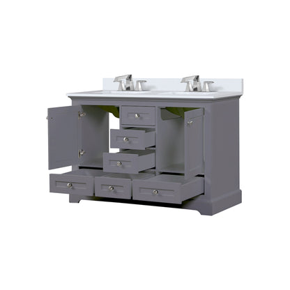 Dukes 48 in. W x 22 in. D Dark Grey Double Bath Vanity