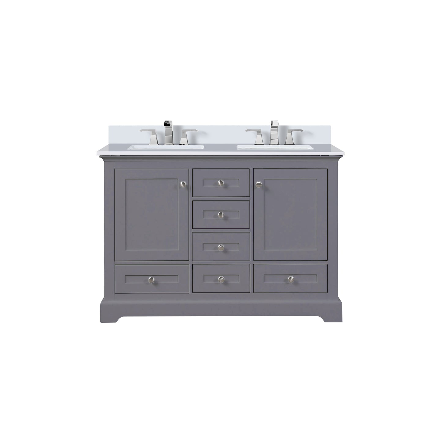 Dukes 48 in. W x 22 in. D Dark Grey Double Bath Vanity